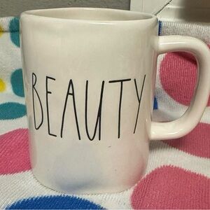 Rae Dunn White 'Beauty' Mug
